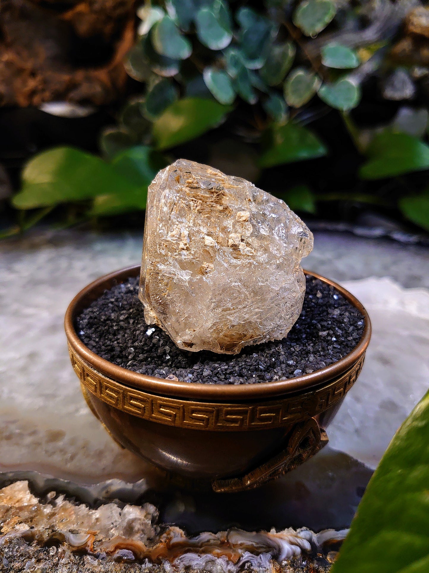 61.42g Double Terminated Skeletal Window Quartz Point from Pakistan for Crystal Grids / Collection