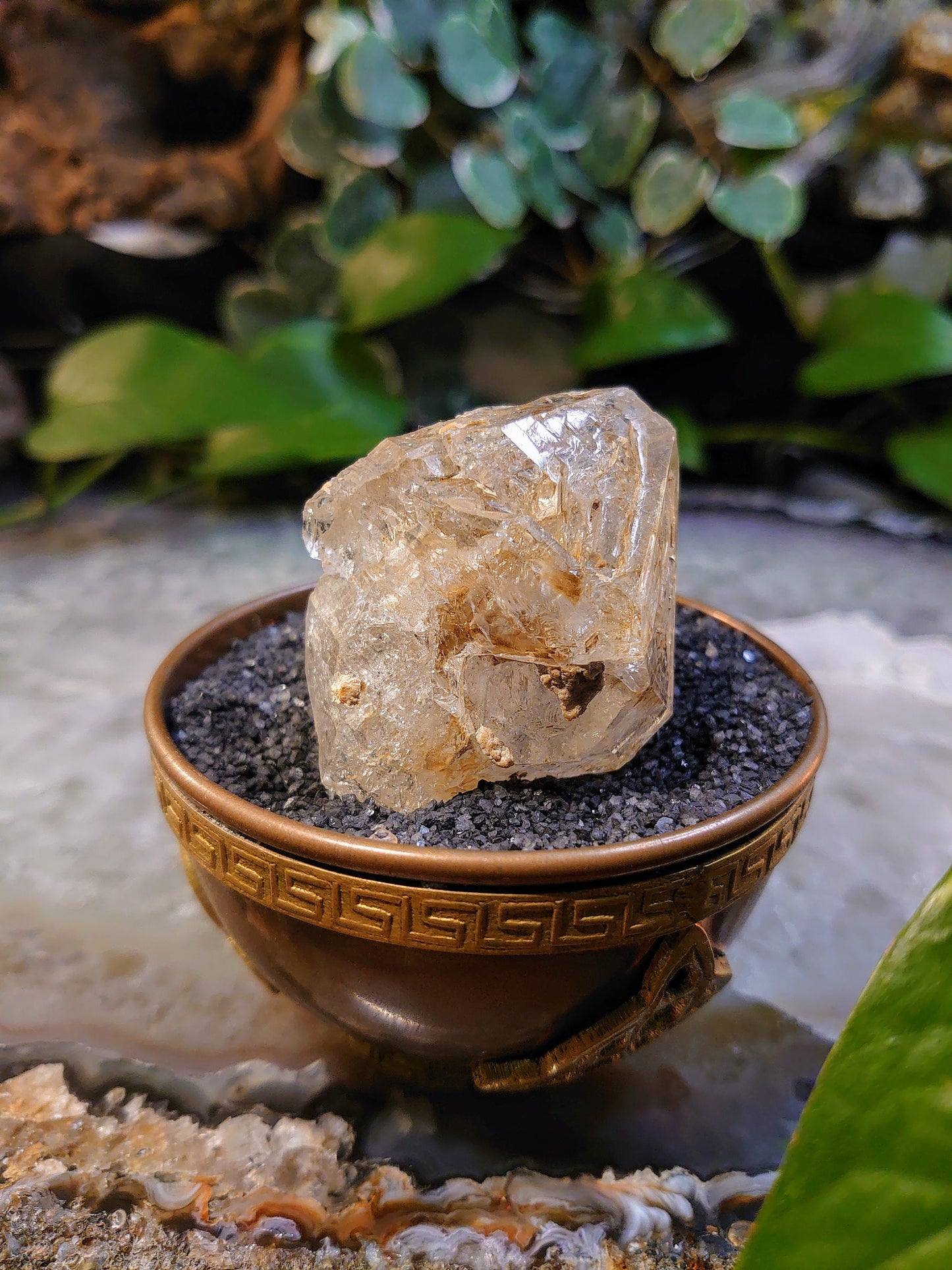 61.42g Double Terminated Skeletal Window Quartz Point from Pakistan for Crystal Grids / Collection