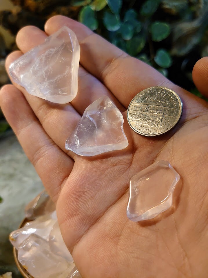 Gemmy Polished Rose Quartz Slabs/Free Form in Small/Medium/Large for Crystal Healing/ Reiki/ Meditation/ Crystal & Mineral Collectors