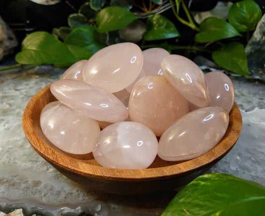 Polished Rose Quartz Palm Stones from Madagascar for Crystal Healing/ Reiki/ Meditation/ Crystal & Mineral Collectors