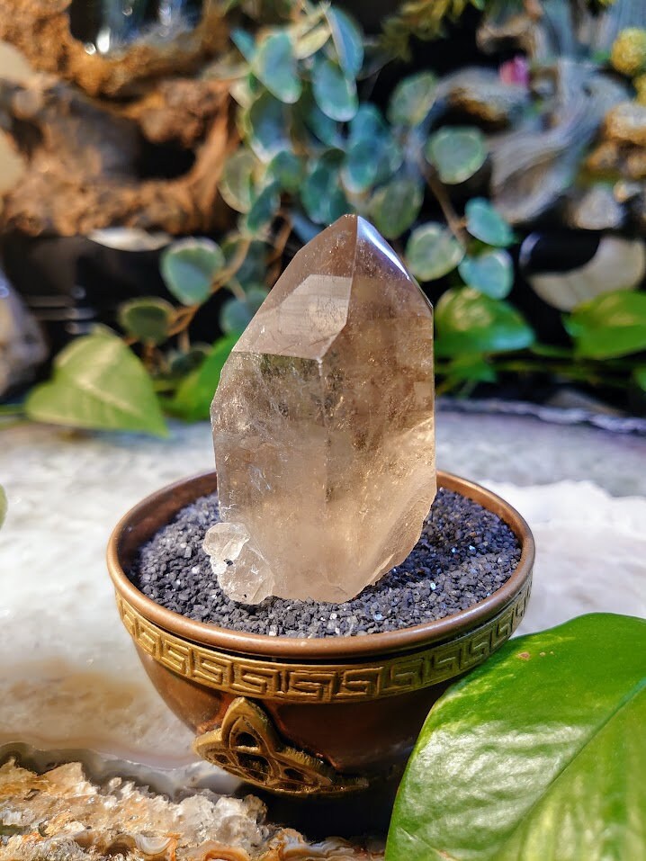 106.6g Natural Smoky Citrine Self Standing Generator from Minas Gerais, Brazil for Crystal Healing / Grid Creation / Home and Altar Decor