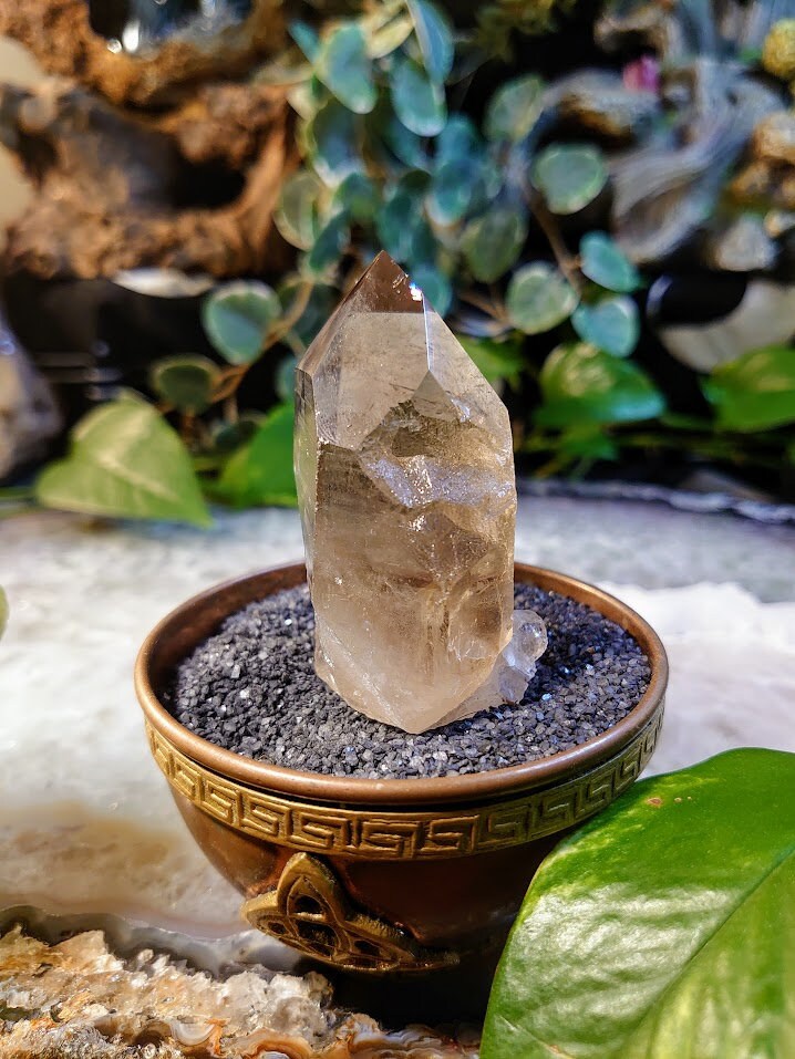 106.6g Natural Smoky Citrine Self Standing Generator from Minas Gerais, Brazil for Crystal Healing / Grid Creation / Home and Altar Decor