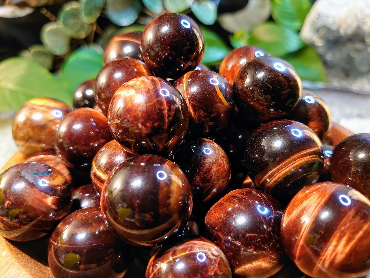 25-30mm Red Tiger's Eye Spheres from Prieska, South Africa for Crystal Healing & Grids / Meditation / Energy Work / Home and Altar Decor