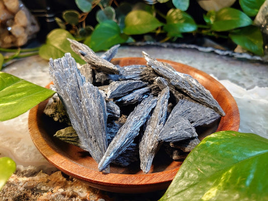 Black Kyanite Fans/ from Brazil for Meditation / Choose Your Size/ Grids / Cord Cutting / Metaphysical / Jewelrycrafting