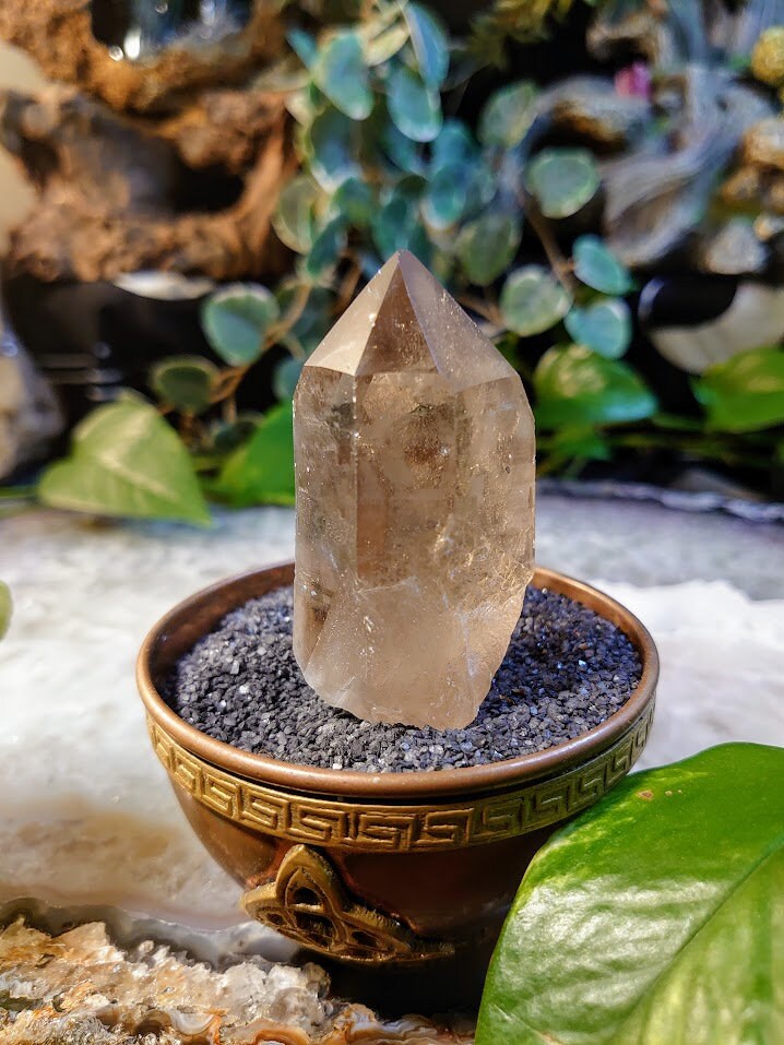 106.6g Natural Smoky Citrine Self Standing Generator from Minas Gerais, Brazil for Crystal Healing / Grid Creation / Home and Altar Decor