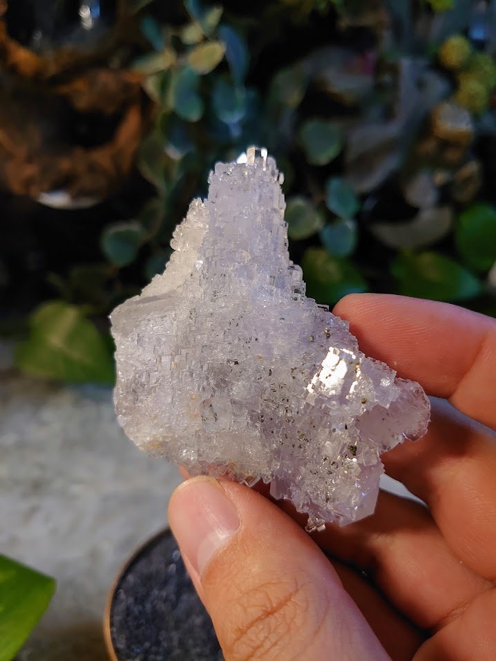 150g Exquisite Fluorite Cluster with Pyrite Inclusions from Emilio Mine, Asturias, Spain for Collection / Home & Altar Decor / Meditation