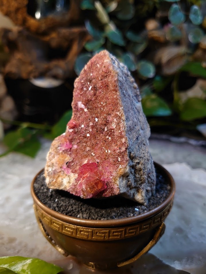 260g Natural Pink Cobaltoan Calcite with Gemmy Crystals on Matrix for Home and Altar Decor / Salrose / Crystal Healing / Collection