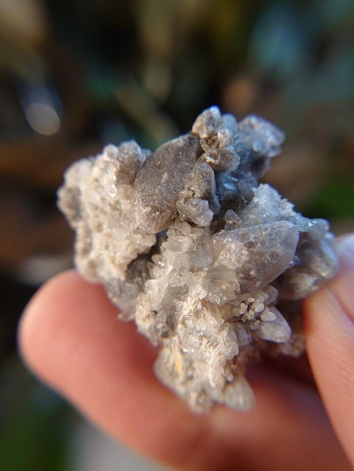 20.4g Quartz Cluster with Dogtooth Hematite Calcite on Matrix From Namibia / Thumbnail Specimen / for Desk Decor / Meditation / Collection