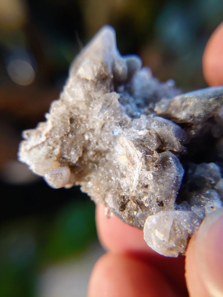 20.4g Quartz Cluster with Dogtooth Hematite Calcite on Matrix From Namibia / Thumbnail Specimen / for Desk Decor / Meditation / Collection