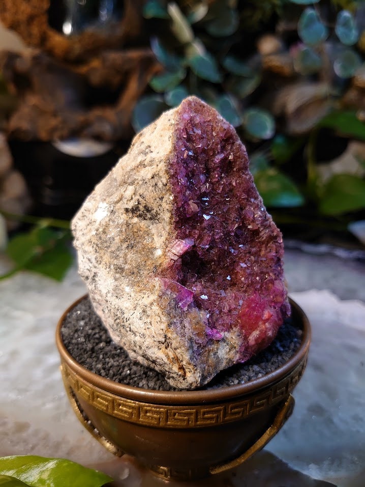 260g Natural Pink Cobaltoan Calcite with Gemmy Crystals on Matrix for Home and Altar Decor / Salrose / Crystal Healing / Collection