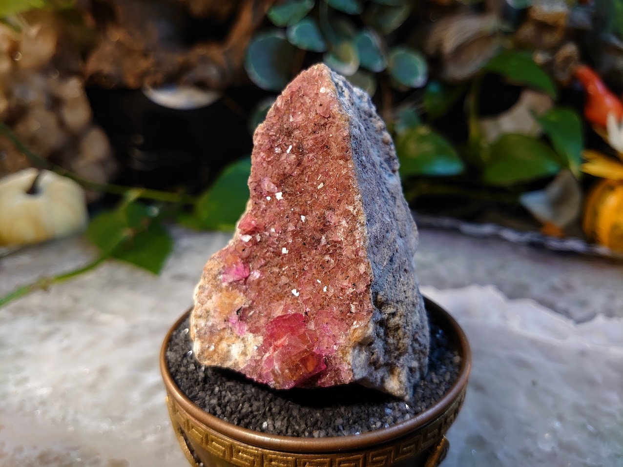 260g Natural Pink Cobaltoan Calcite with Gemmy Crystals on Matrix for Home and Altar Decor / Salrose / Crystal Healing / Collection