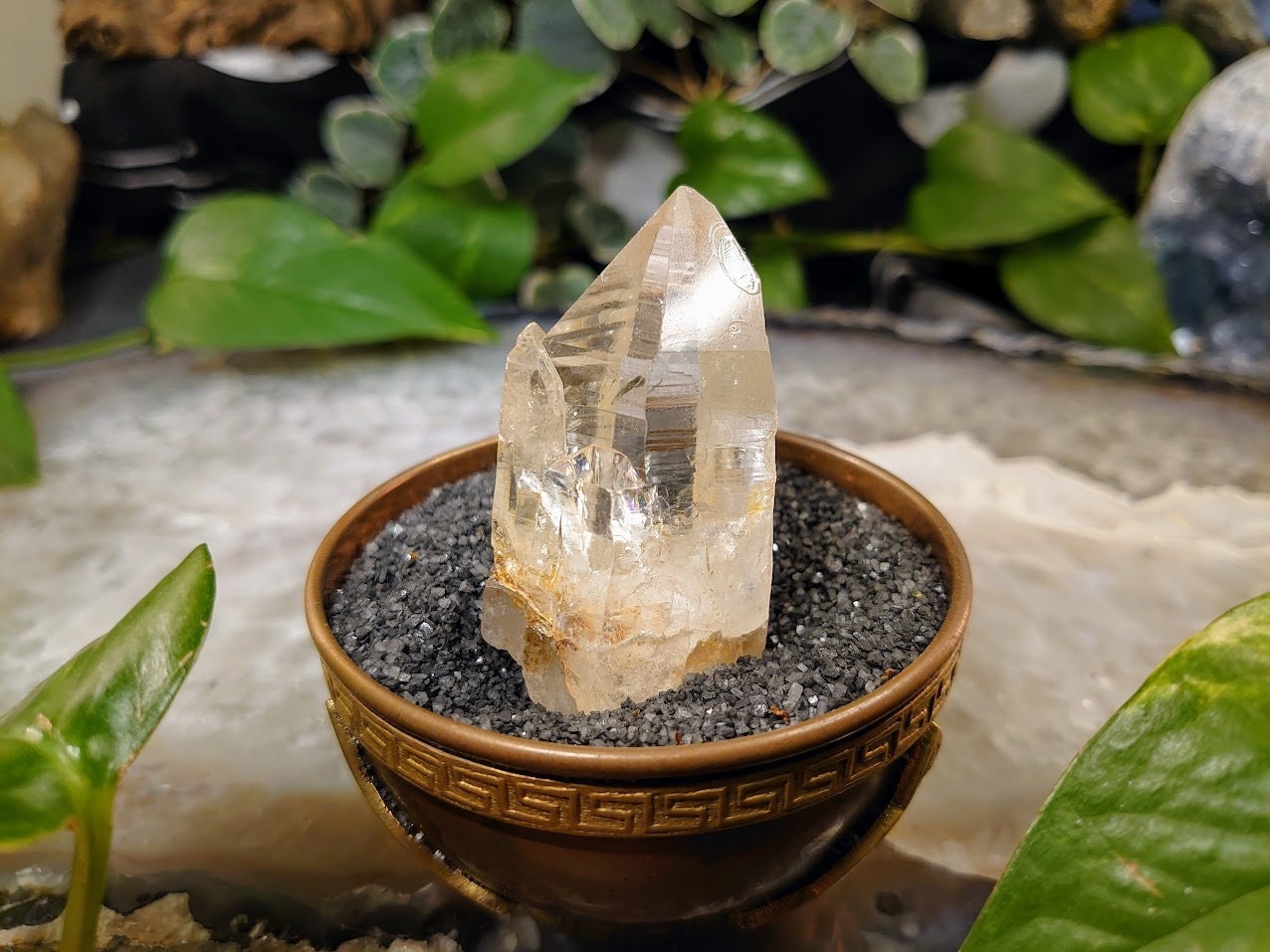 62.4g Beautiful Congo Lemurian Clear Quartz Point/Cluster from DRC for Crystal Healing / Meditation / Collection