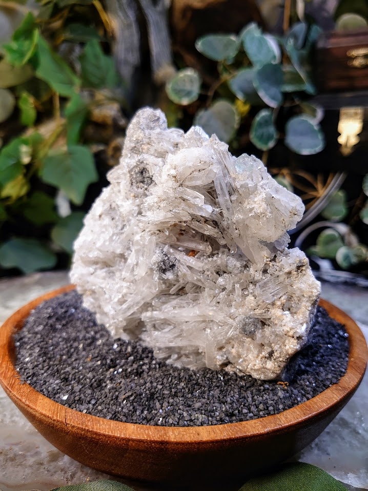 310g Quartz Needle Cluster with Pyrite and Fluorite Inclusions from Peru for Home and Altar Decor / Collection / Energy