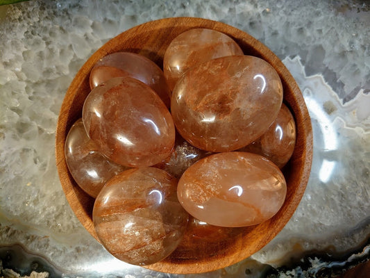 Red Hematoid Quartz Palmstones from Zambia / for Crystal Healing/ Reiki/ Meditation/ Crystal & Mineral Collectors