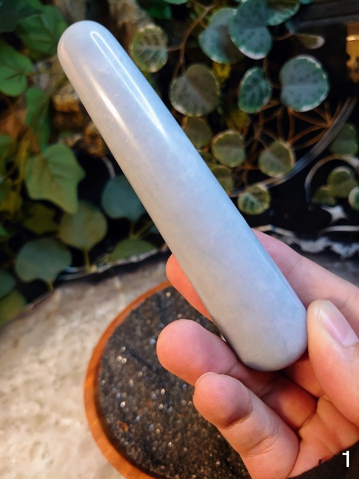 Angelite Massage Wands/ for Massage Therapy/ Crystal Healing/ Accupressure/ Reiki/ Energy Work/ Body Work