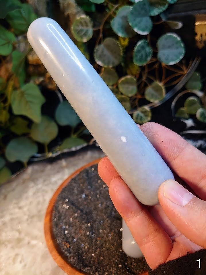 Angelite Massage Wands/ for Massage Therapy/ Crystal Healing/ Accupressure/ Reiki/ Energy Work/ Body Work