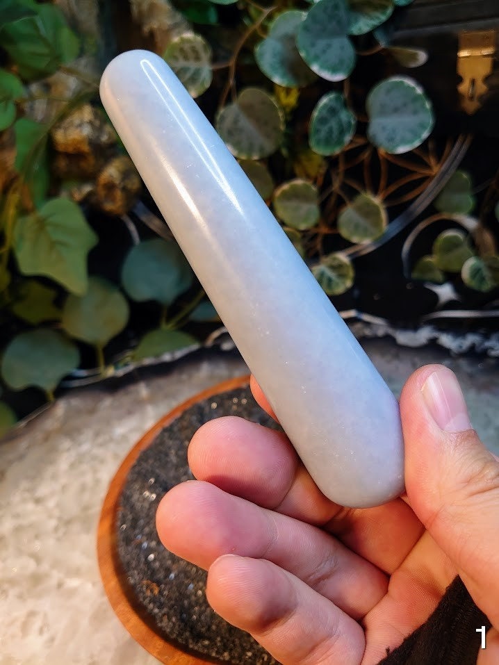 Angelite Massage Wands/ for Massage Therapy/ Crystal Healing/ Accupressure/ Reiki/ Energy Work/ Body Work