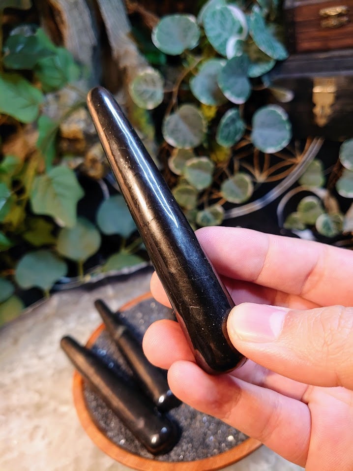 Shungite Massage Wands/ for Massage Therapy/ Crystal Healing/ Acupressure/ Reiki/ Energy Work/ Body Work