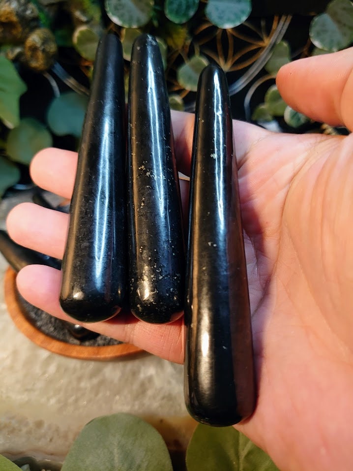 Shungite Massage Wands/ for Massage Therapy/ Crystal Healing/ Acupressure/ Reiki/ Energy Work/ Body Work