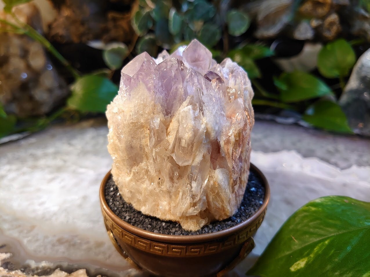 364g Light Purple Amethyst Cluster from Zambia for Altar and Home Decor / Energy Work / Crystal Healing / Reiki