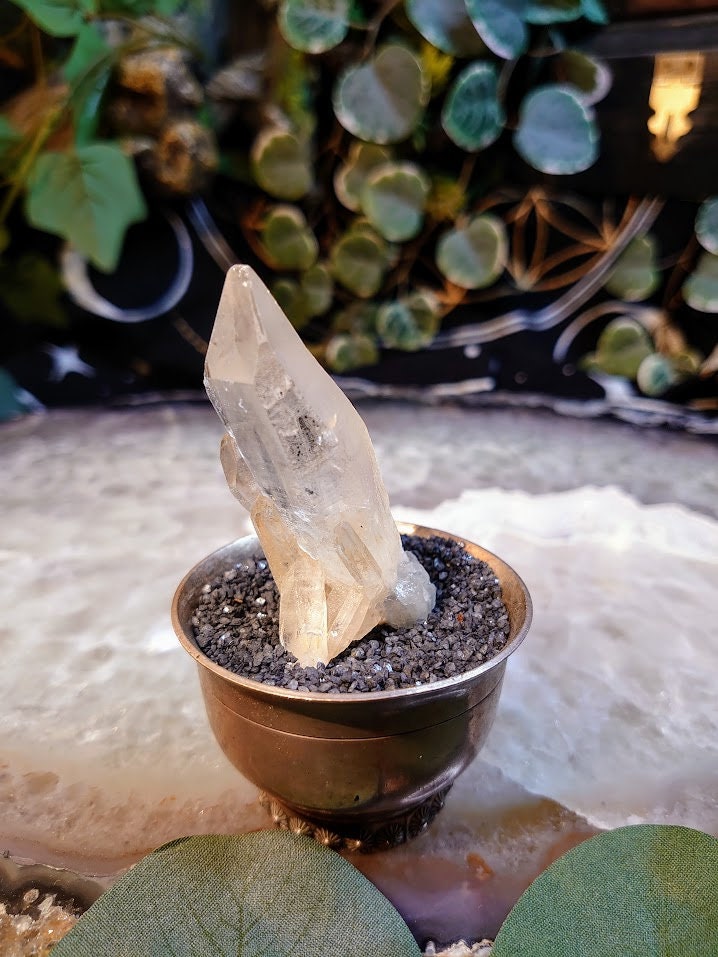 33g Congo Lemurian Clear Quartz Cluster from DRC for Crystal Healing / Meditation / Collection