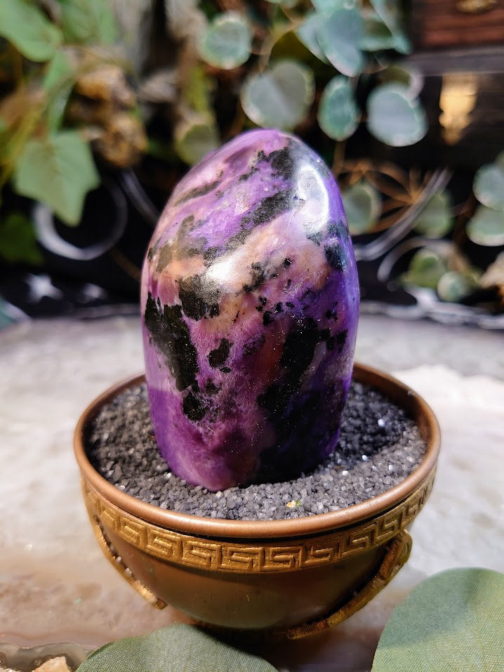 200g High Grade Charoite Polished Free Form / Self Standing for Home & Altar Decor / Meditation / Collection