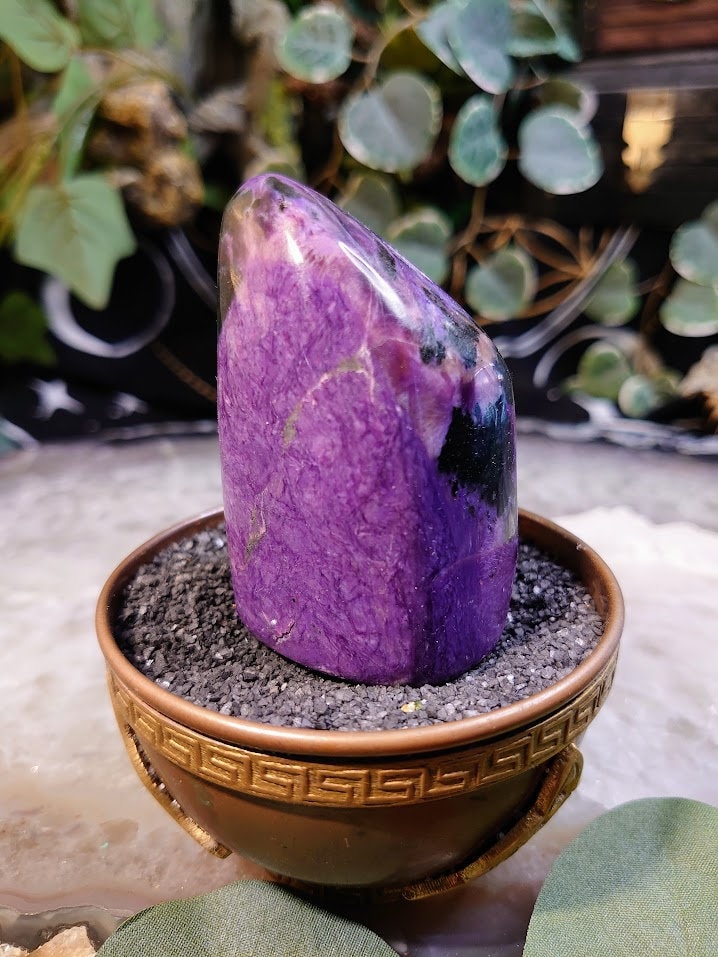 200g High Grade Charoite Polished Free Form / Self Standing for Home & Altar Decor / Meditation / Collection