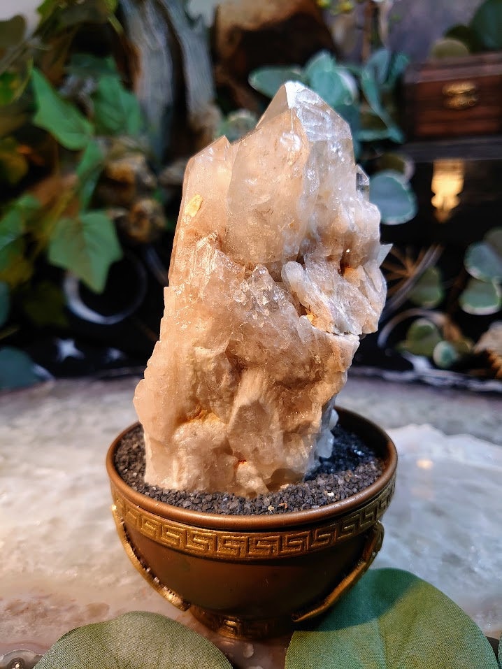 358g Natural Kundalini Congo Pale Citrine Cluster for Altar and Home Decor / Energy Work / Crystal Healing / Reiki