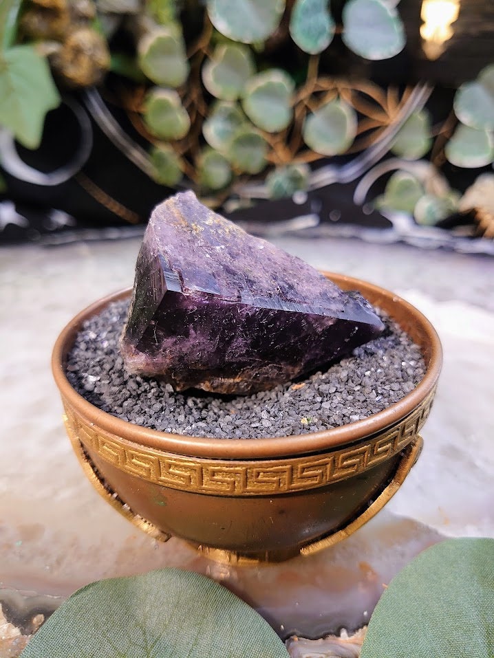 92.7g Smoky Purple Fluorite Crystal "Diana Maria Mine" From United Kingdom for Altar Decor / Meditation / Collection