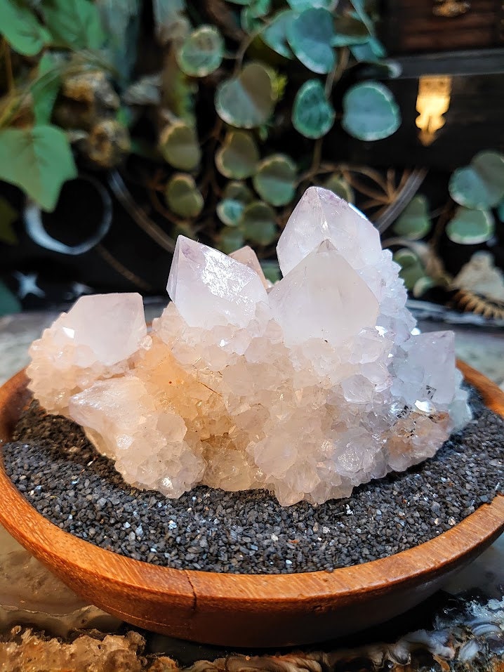 564g Beautiful Fairy Quartz Cluster from ZA / White Spirit Quartz / Natural / for Crystal Healing / Meditation / Gifting & Housewarming