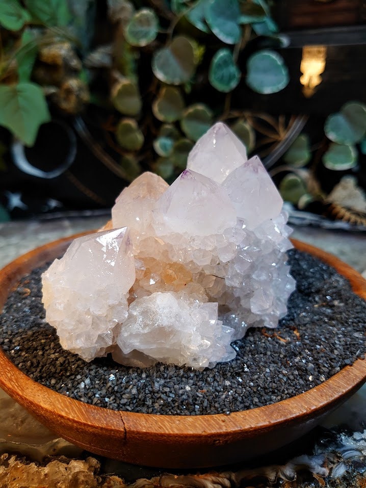 564g Beautiful Fairy Quartz Cluster from ZA / White Spirit Quartz / Natural / for Crystal Healing / Meditation / Gifting & Housewarming