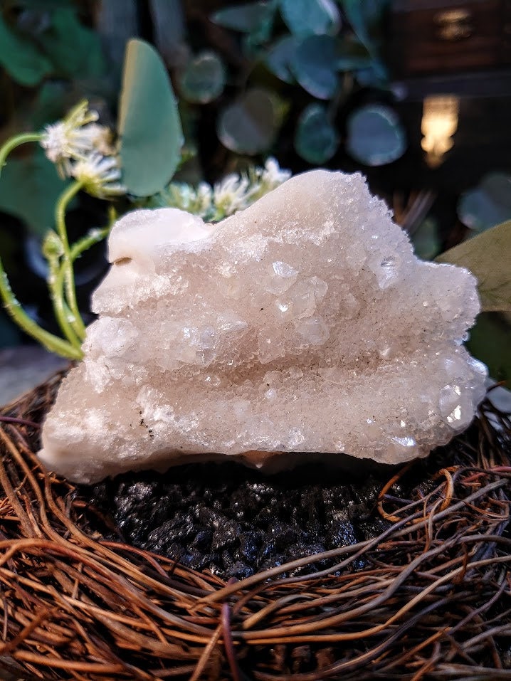 182g Apophyllite Cluster from Maharashtra, India / Zeolite / for Home & Altar Decoration / Reiki / Energy Work