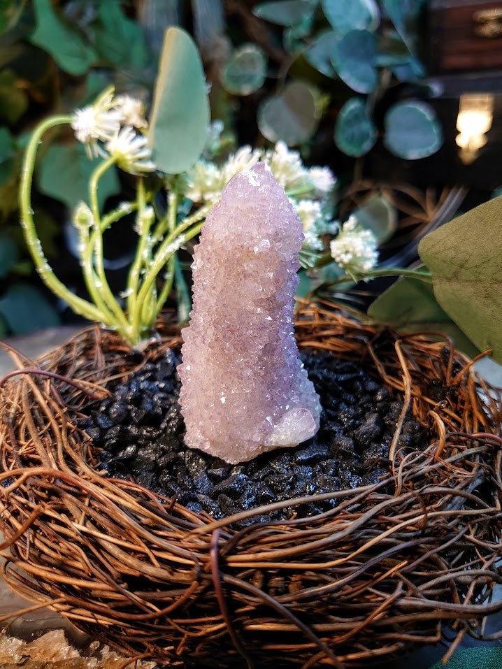 65g Spirit Quartz Cluster from ZA / Cactus Quartz / Spirit Amethyst for Crystal Healing / Meditation/ Reiki / Gifting