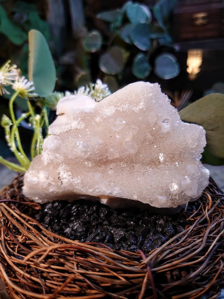 182g Apophyllite Cluster from Maharashtra, India / Zeolite / for Home & Altar Decoration / Reiki / Energy Work