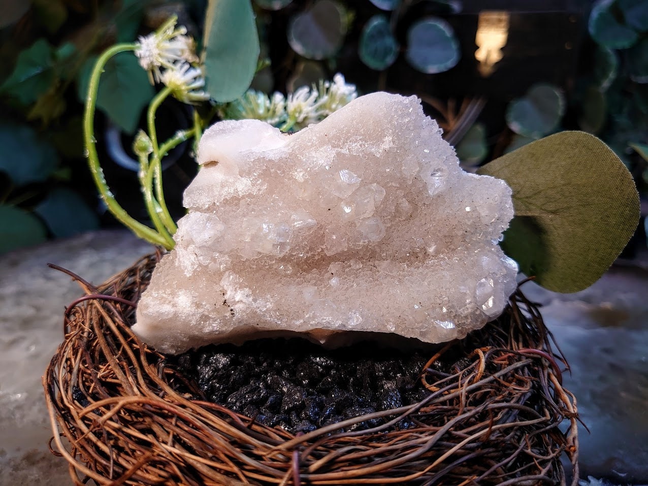 182g Apophyllite Cluster from Maharashtra, India / Zeolite / for Home & Altar Decoration / Reiki / Energy Work