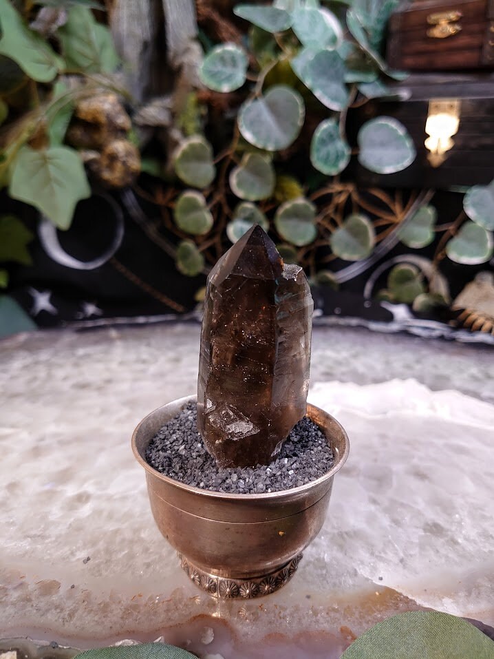 51g Natural Smoky Quartz Point  from Malawi, Africa for Collection / Home & Altar Decor / Protection