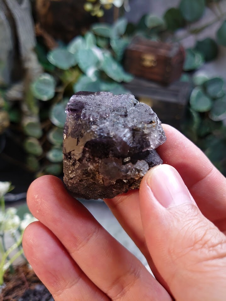 65.3g Smoky Purple Fluorite Crystal "Diana Maria Mine" From United Kingdom for Altar Decor / Meditation / Collection