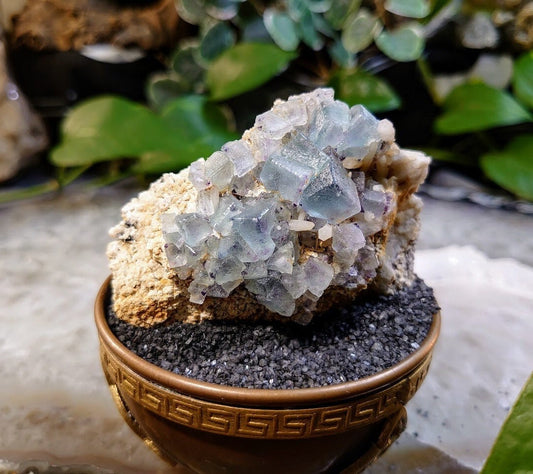 123g Brandberg Mountain Fluorite and Quartz Specimen from Namibia for Collection / Home and Altar Decor / Reiki / Meditation