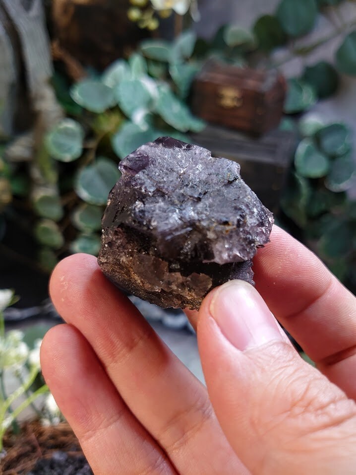 65.3g Smoky Purple Fluorite Crystal "Diana Maria Mine" From United Kingdom for Altar Decor / Meditation / Collection