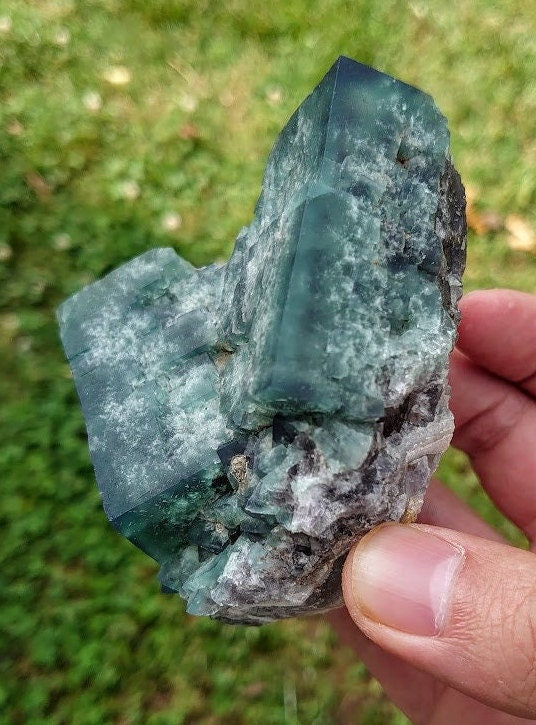 465g Naughty Gnome Pocket Green/Blue Fluorite Cluster "Diana Maria Mine" From United Kingdom for Home & Altar Decor / Collection