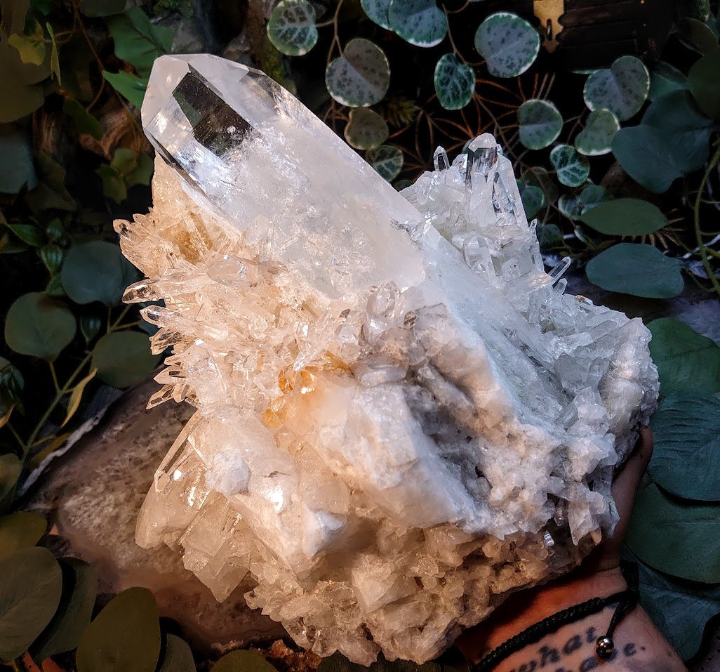 6,126g Incredible Lemurian Colombian Clear Quartz Cluster / Cabinet Specimen / Meditation / Home and Altar Decor / Centerpiece