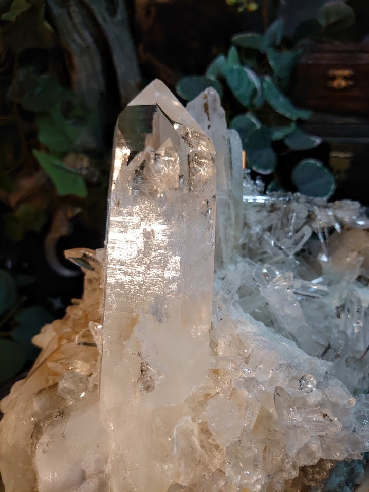 6,126g Incredible Lemurian Colombian Clear Quartz Cluster / Cabinet Specimen / Meditation / Home and Altar Decor / Centerpiece