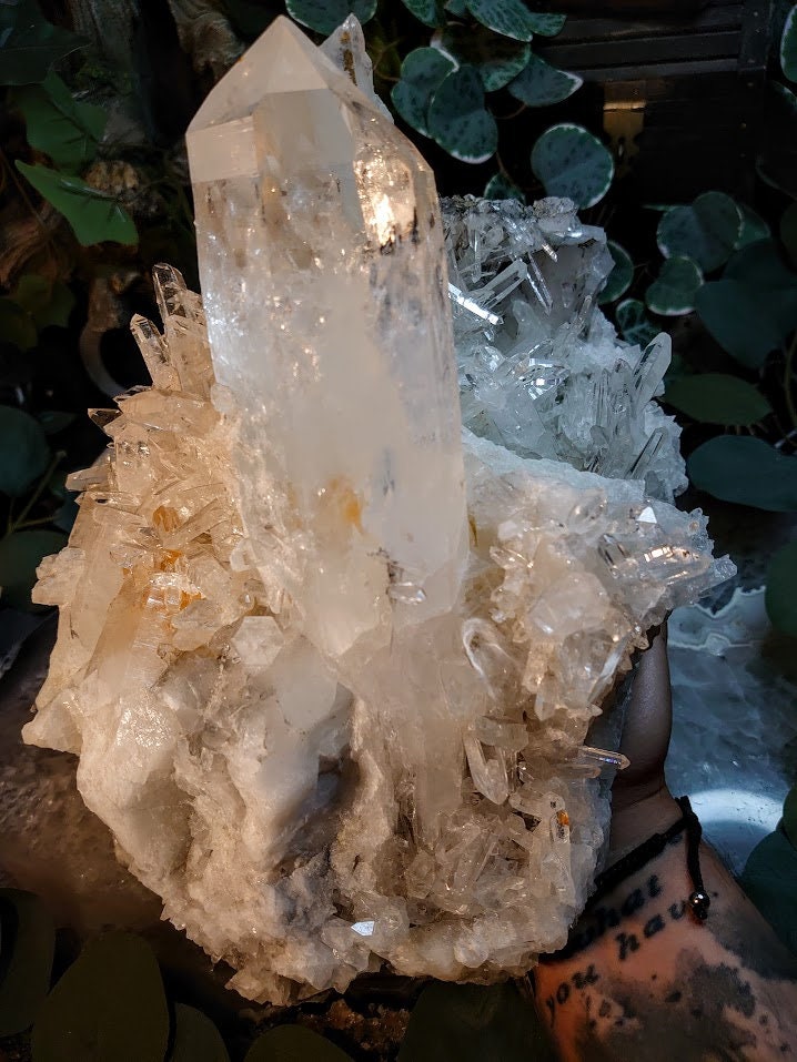 6,126g Incredible Lemurian Colombian Clear Quartz Cluster / Cabinet Specimen / Meditation / Home and Altar Decor / Centerpiece