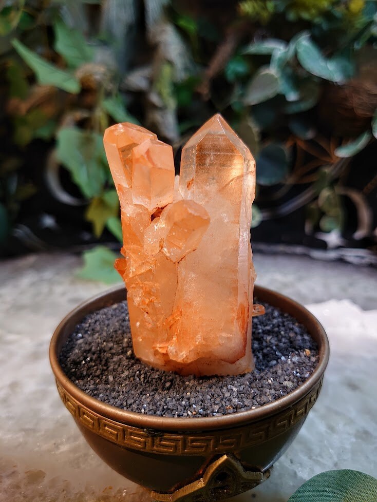 104.2g Beautiful Tangerine Quartz Cluster from Morocco / Sunfire Quartz for Altar and Home Decor / Energy Work / Reiki / ISH#017