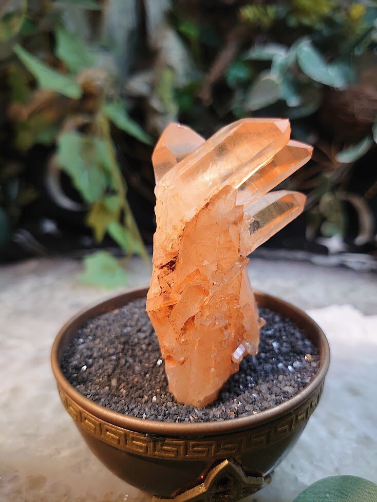 104.2g Beautiful Tangerine Quartz Cluster from Morocco / Sunfire Quartz for Altar and Home Decor / Energy Work / Reiki / ISH#017