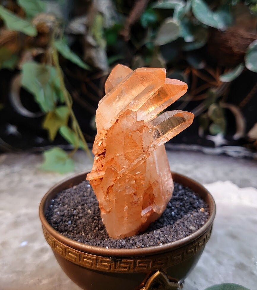 104.2g Beautiful Tangerine Quartz Cluster from Morocco / Sunfire Quartz for Altar and Home Decor / Energy Work / Reiki / ISH#017