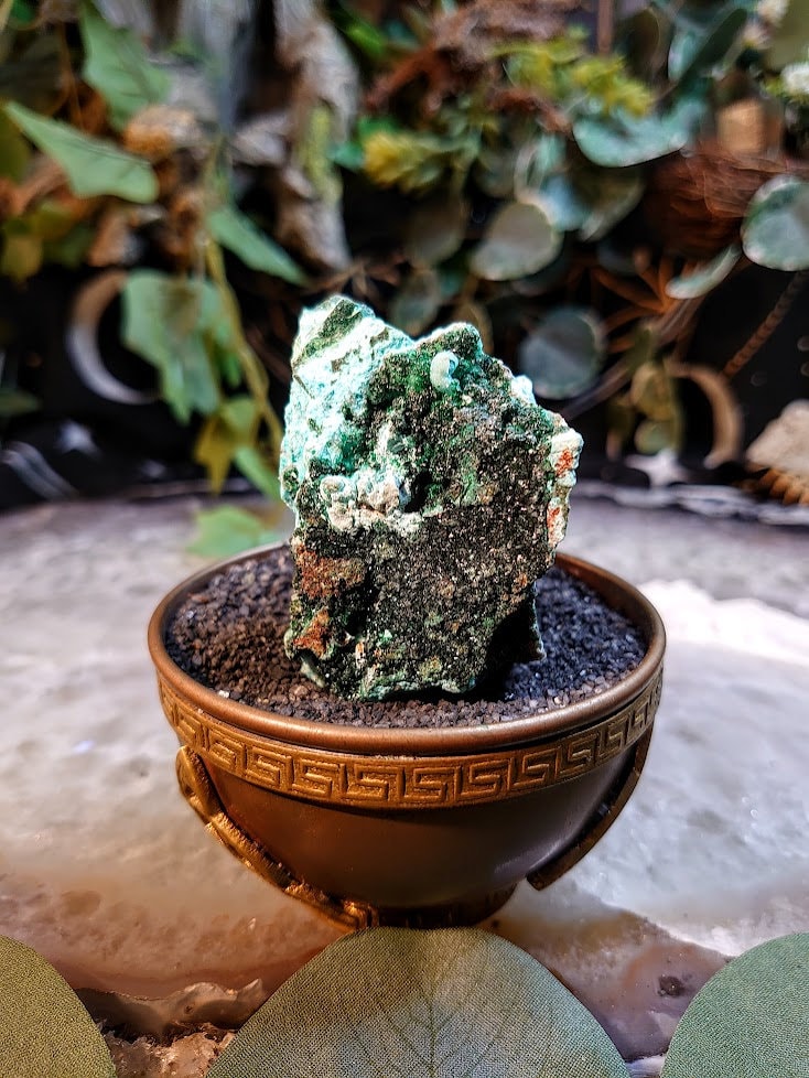 94g Natural Chrysocolla with Malachite and Druzy on Matrix for Home and Altar Decor / Energy Work / Crystal Healing / Collection