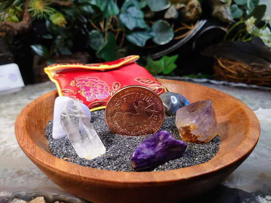 Sagittarius Zodiac Crystal Kit with 1oz Copper Coin / Astrology Kit / Medicine Bag / Crystal Set / Crystal Kit