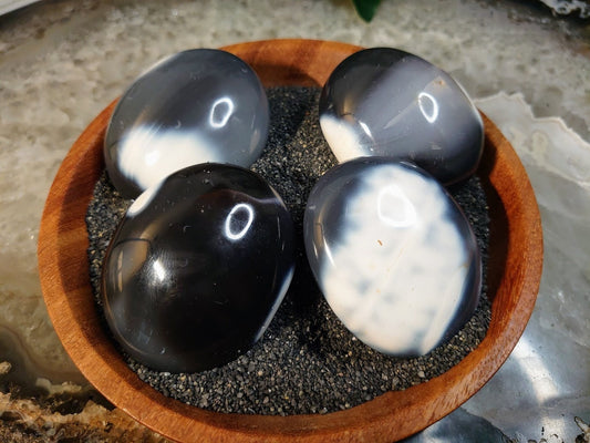 Orca Agate Palm Stones from Madagascar for Crystal Healing/ Select Your Palmstone / Reiki/ Meditation/ Crystal & Mineral Collectors