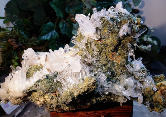 Epic Colombian Clear Quartz Cluster on Chlorite Matrix / 4,512g / Cabinet Specimen / Collection / Home and Altar Decor